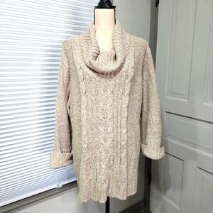 Avenue Cozy Cable Knit Cowl Neck Sweater